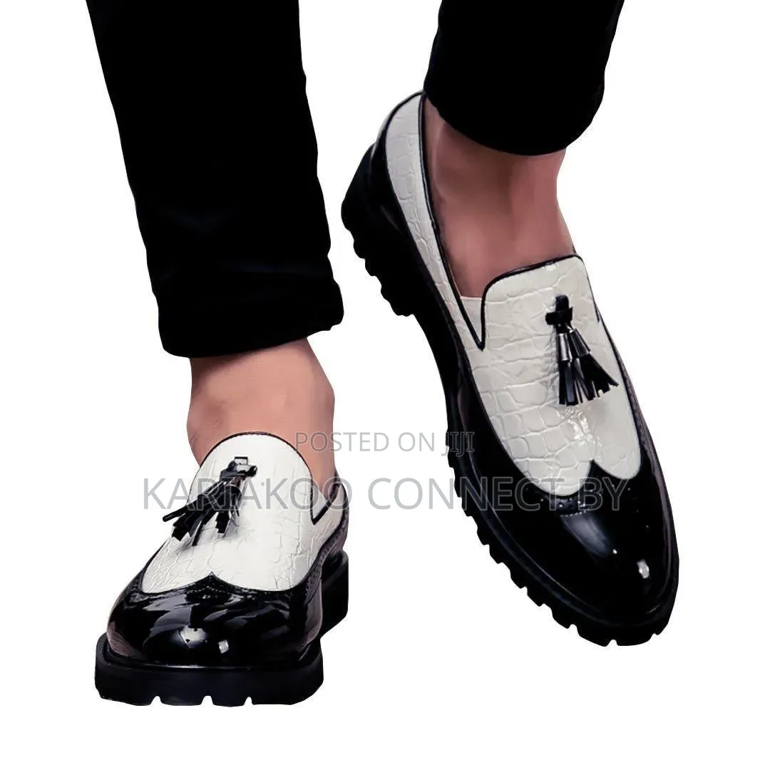 Men's Luxury Two-Tone Tassel Loafers