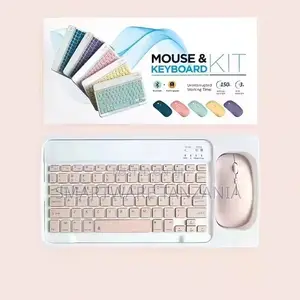 Ultra-Slim Bluetooth Keyboard & Mouse Combo, Multicolor Keyboard
