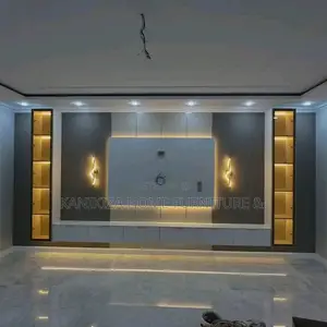 Simple TV Show Case Installation and Wall Decoration