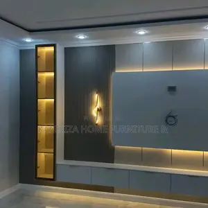 Simple TV Show Case Installation and Wall Decoration