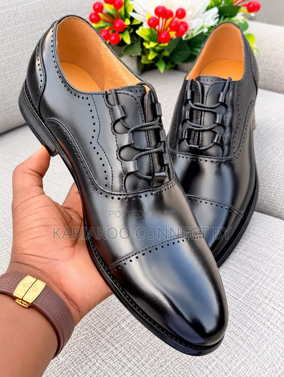 Men's Executive Ghillie Laced Cap-Toe Brogue Shoes