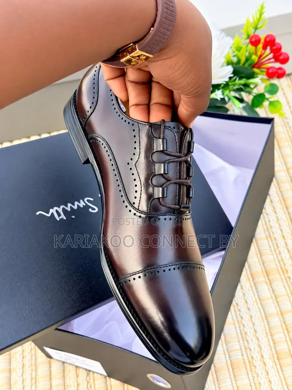 Men's Executive Ghillie Laced Cap-Toe Brogue Shoes