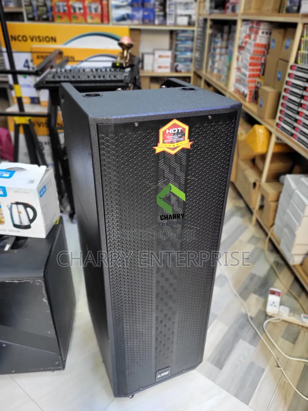 Lige 12inch ×2 Double Rechargeable Speaker With Stand, Amplifier 2 Mic