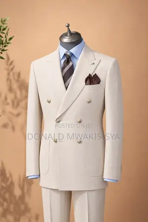 *Turkey Double Breasted Suit - Cream White*