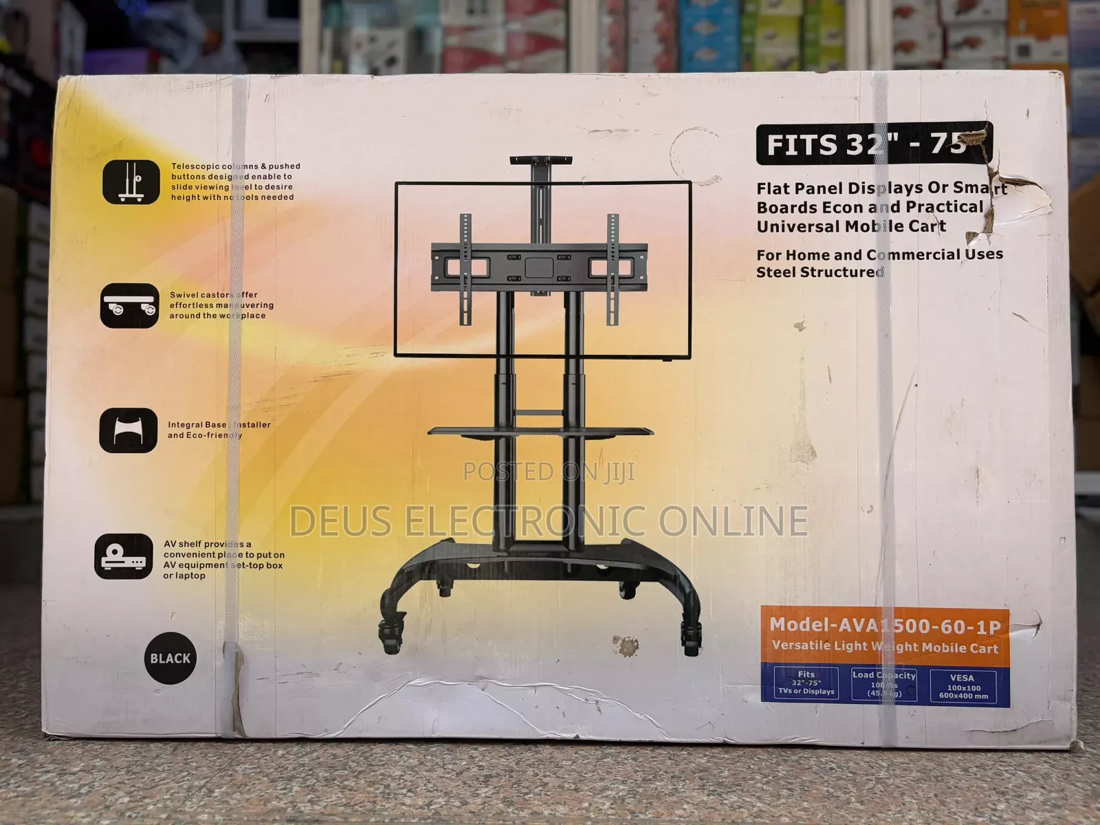 FLATPANEL DISPLAYS 32”-85”Universal Mobile CartFor Home and Commercial