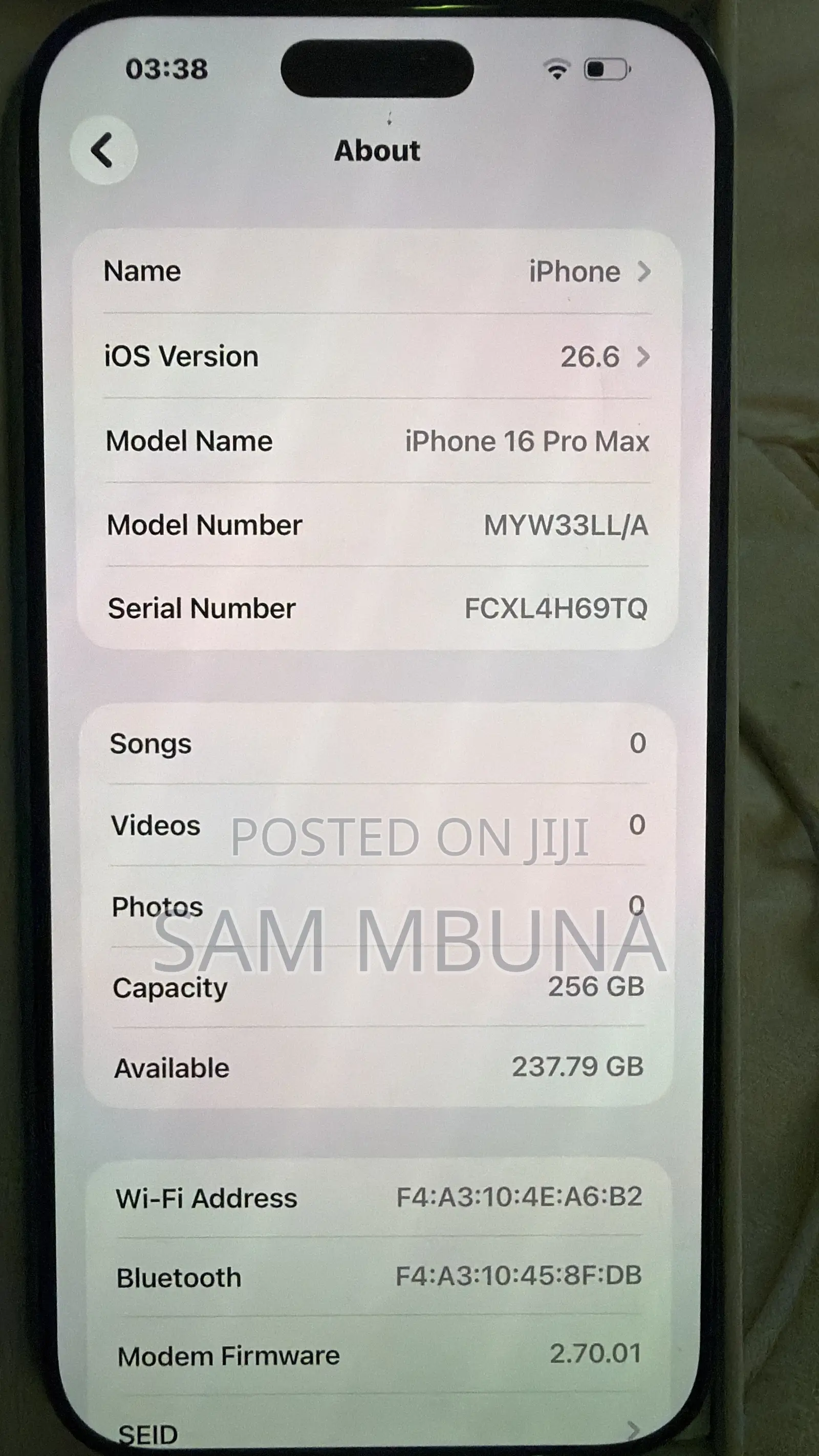 Apple iPhone 16 Pro Max 256 GB Black