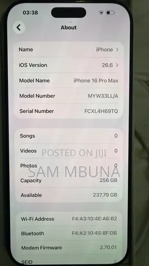 Apple iPhone 16 Pro Max 256 GB Black