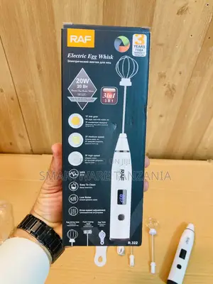RAF Electric Milk Frother With 2 Attachments Frother & Egg Whisk