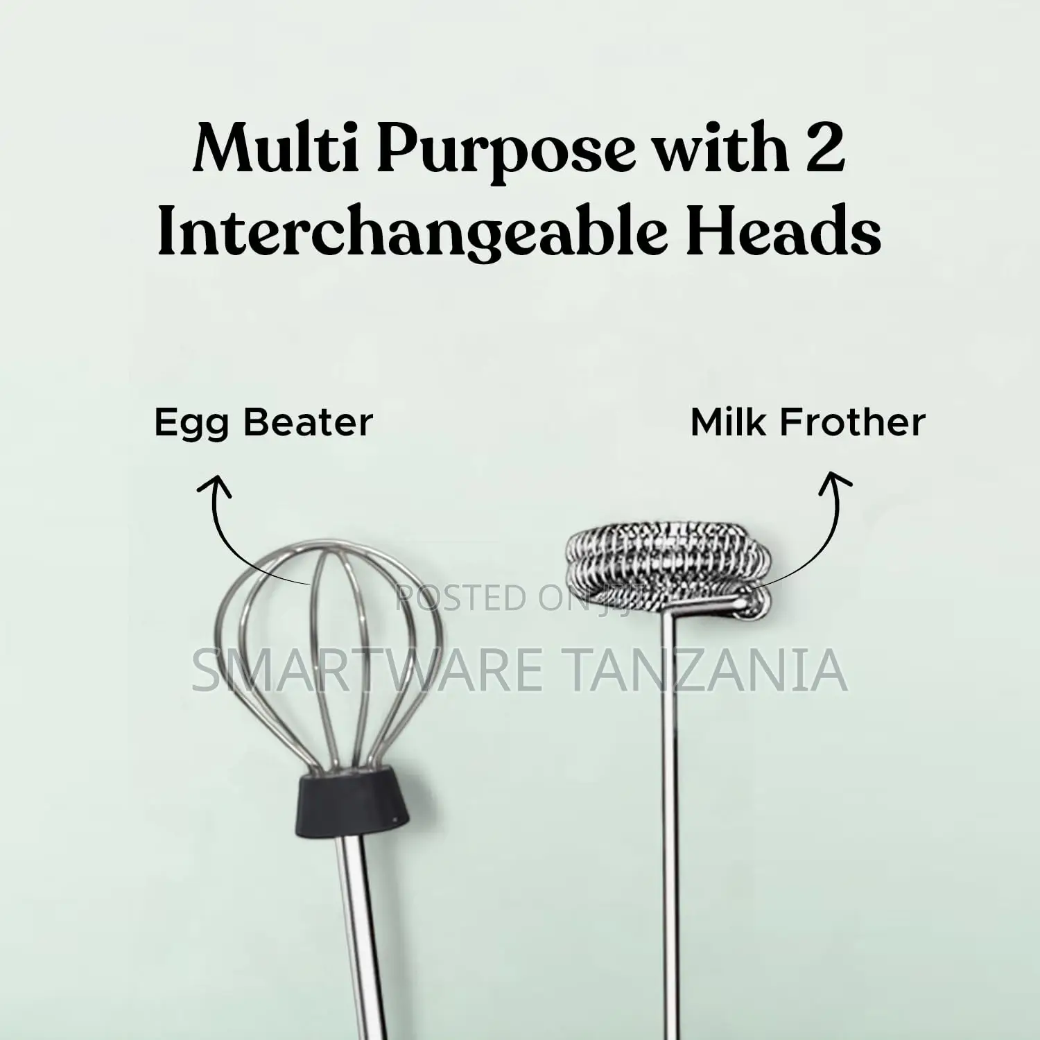 Arshia Milk Frother & Coffee Maker, 2-in-1 Handheld With Egg Whisk
