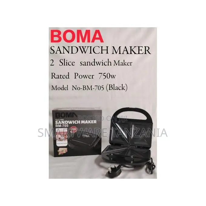 BOMA Sandwich Maker BM-715A, 1400W Power, Non-Stick Cooking Plates