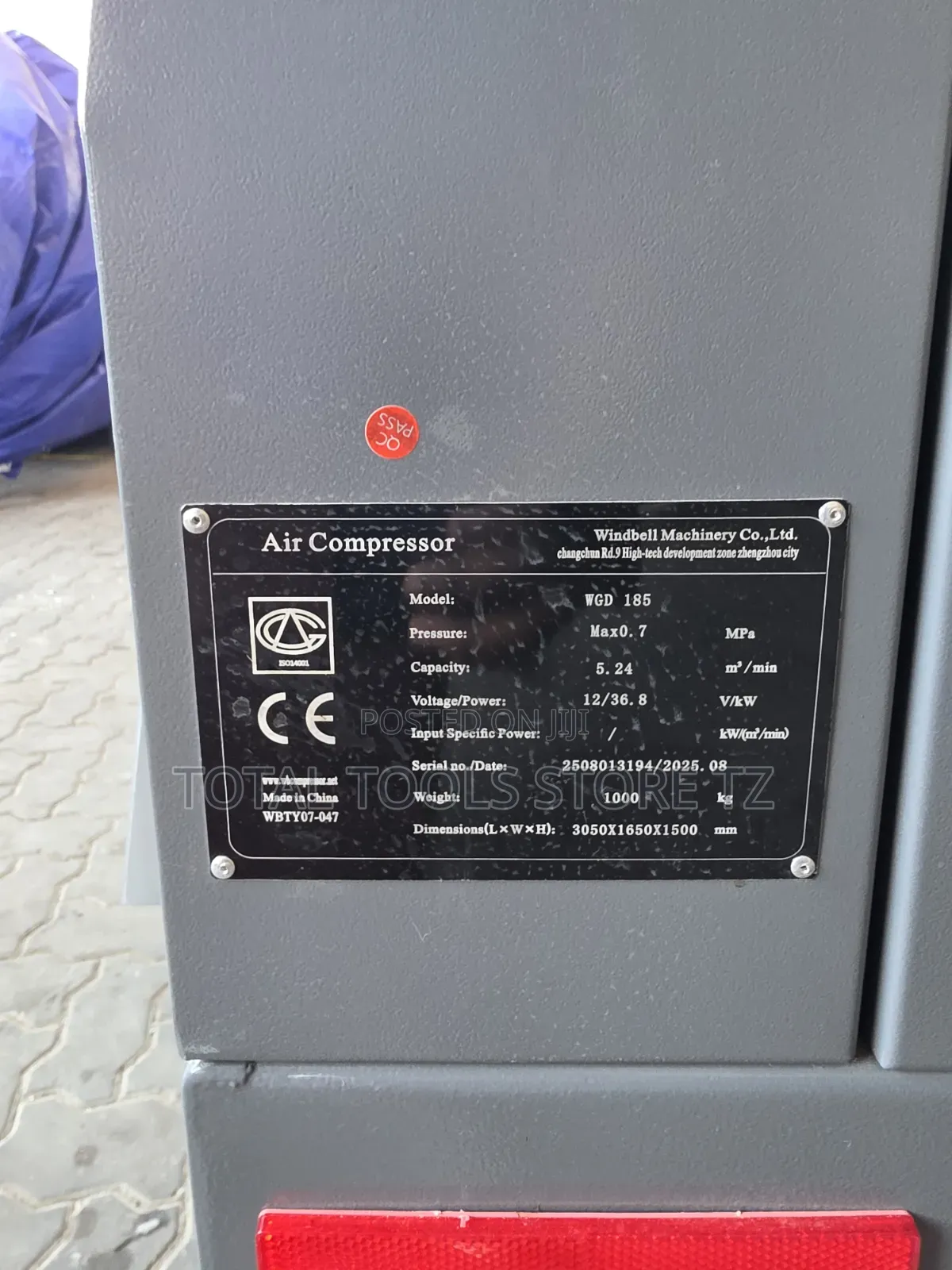 Windbell High-Pressure Air Compressor WGD-185
