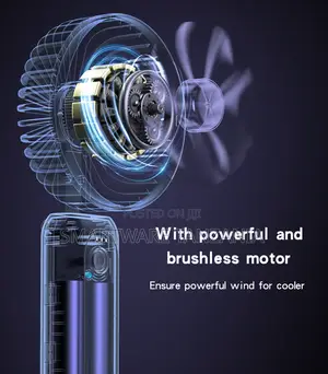 Yesido Portable Power Bank Fan, Mini Size, 12 Hours Runtime, 7 Blades