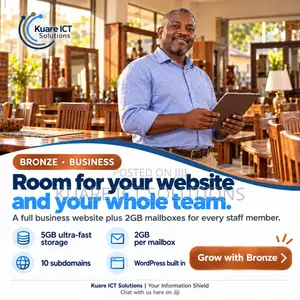 Website Hosting 5GB + Domain .co.tz + Business Emails | Bronze