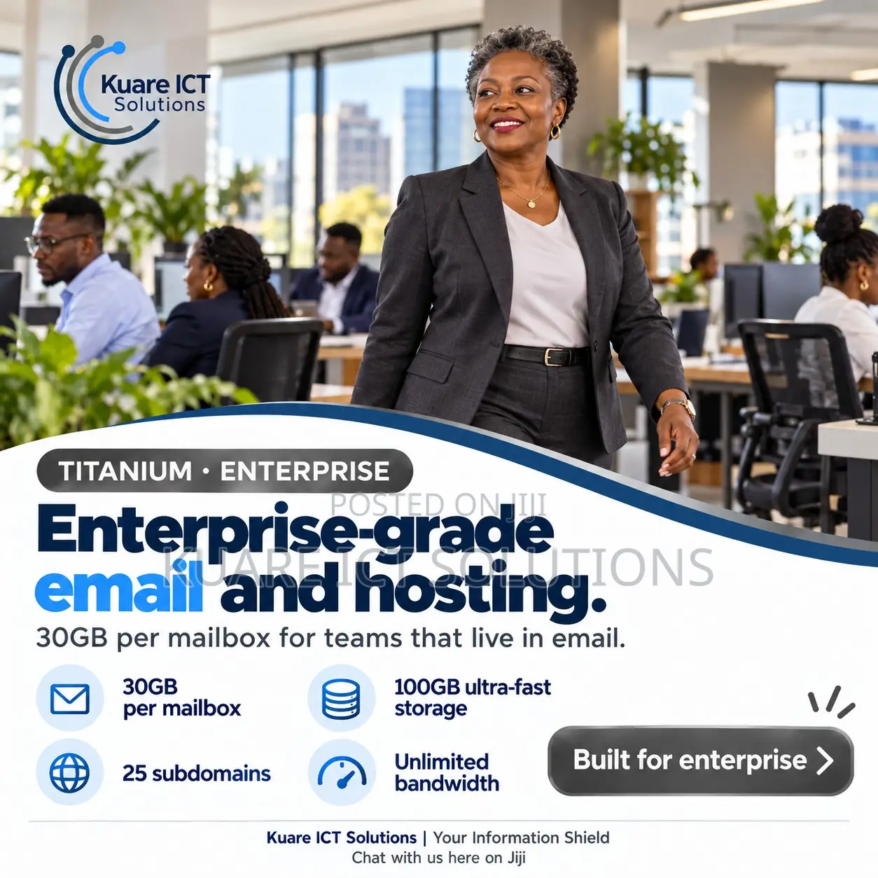 Email Hosting 100GB + cPanel + Domain .co.tz | Titanium