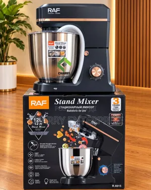Raf Stand Mixer
12 Litres 2000W With Whisk, Beater and Dough Hook