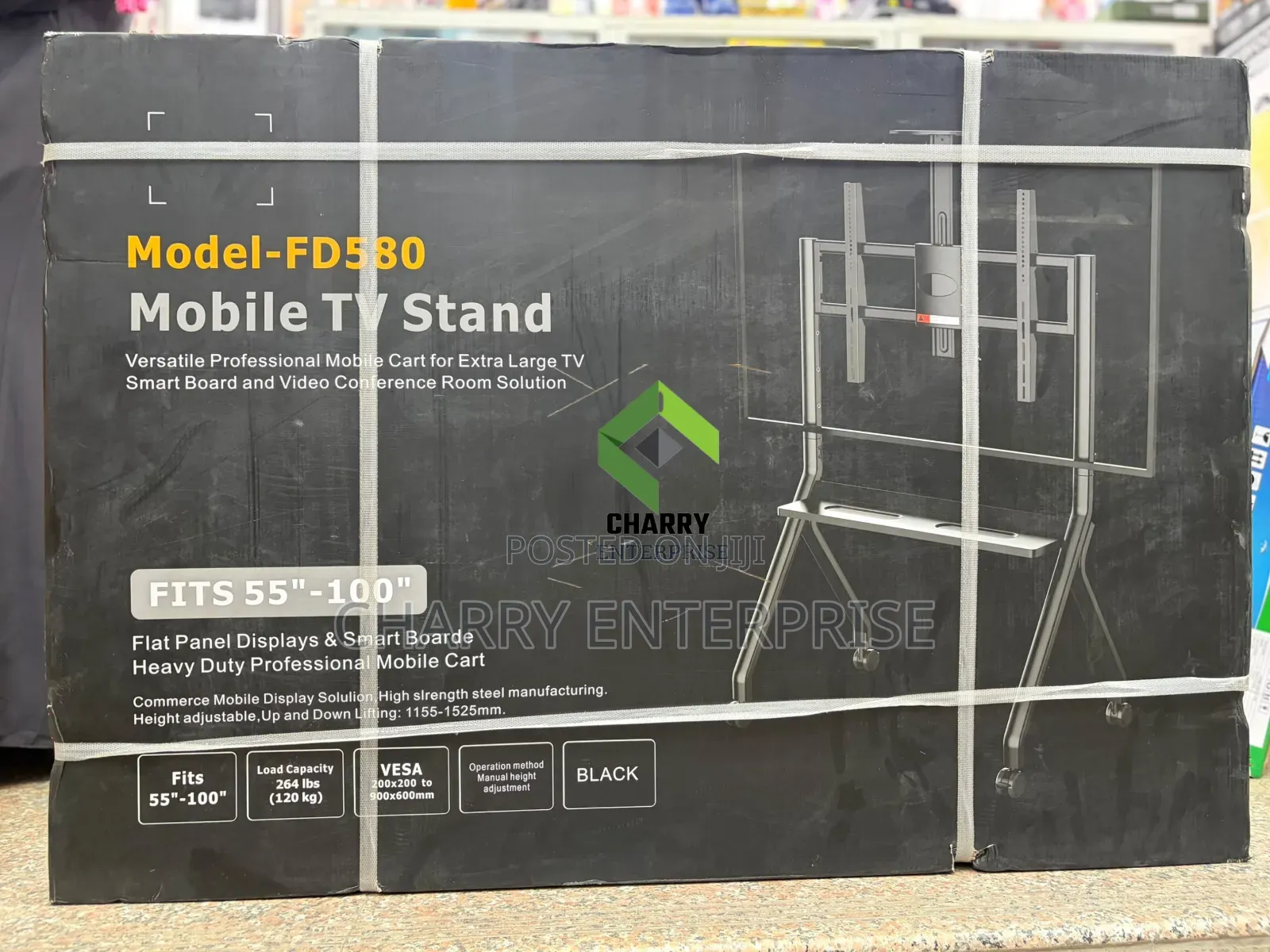 Flat Panel Display Smart Board Mobile TV Stand Presentation 55"To 100"