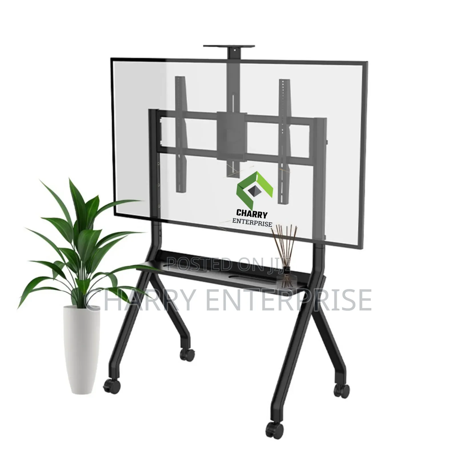 Flat Panel Display Smart Board Mobile TV Stand Presentation 55"To 100"