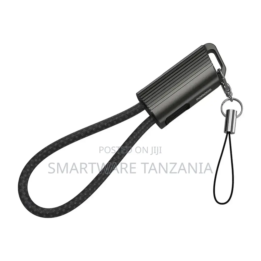 Porodo ChargeLoop Keychain Data Cable USB-C to USB-C 60W Fast Charging