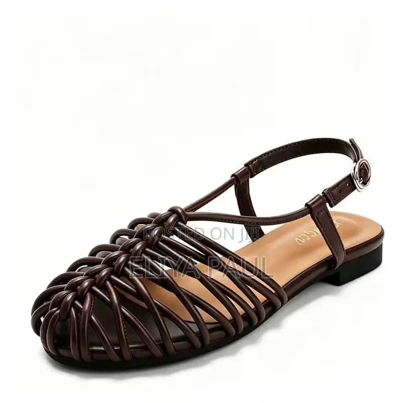 Sandal Za Flat Black and Coffee