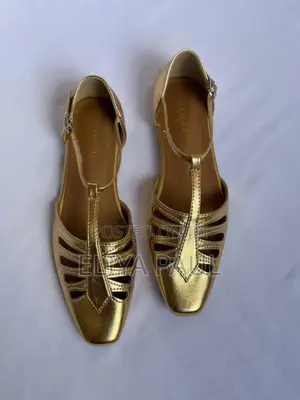 Flat Shoes Originaly Black Brown and Gold