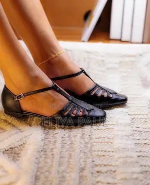 Flat Shoes Originaly Black Brown and Gold