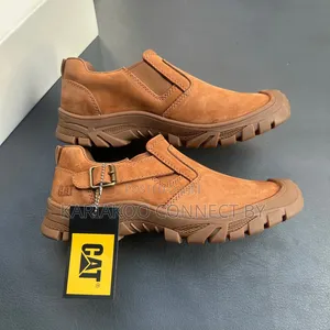 Men's CAT Leather Buckle Slip-on Outdoor Shoes