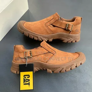 Men's CAT Leather Buckle Slip-on Outdoor Shoes