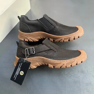 Men's CAT Leather Buckle Slip-on Outdoor Shoes
