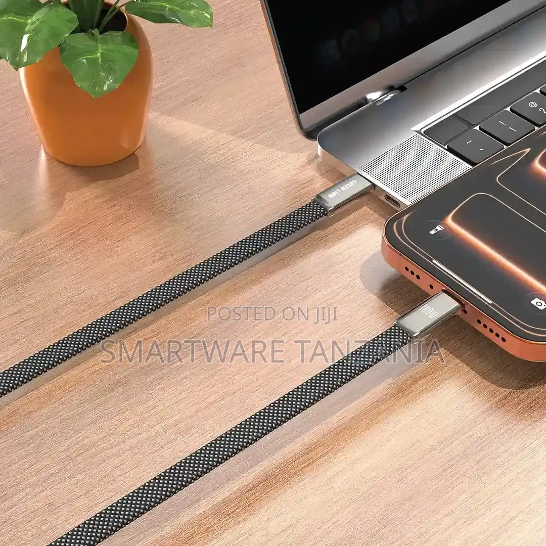 Green Lion USB-C to USB-C Cable, Ultra Thin Braided 100W Power 1 Meter