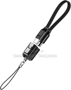 Green Lion Lanyard Cable USB-C to USB-C 60W Charging, 15cm Braided