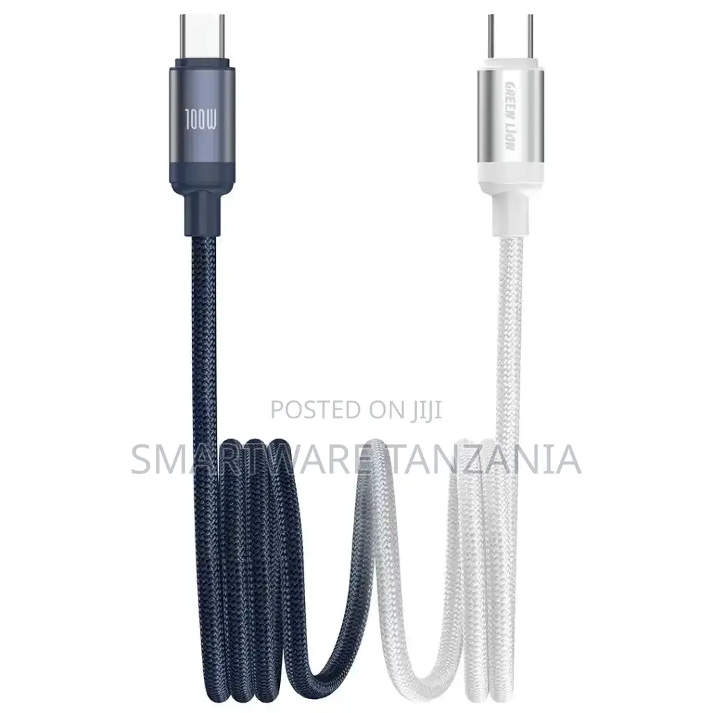 Green Lion USB-C to USB-C Braided Cable, 1 Meter, 100W Power Delivery
