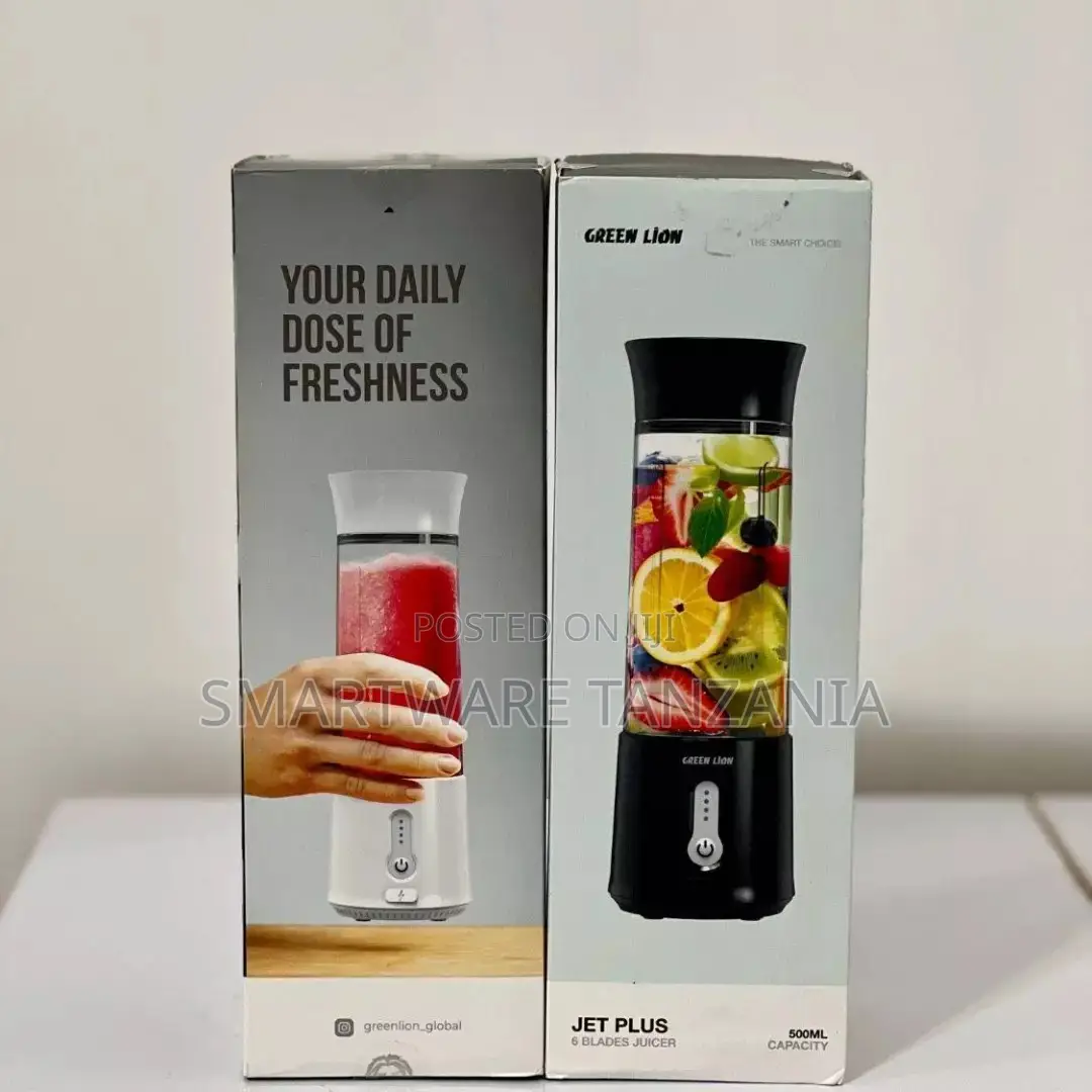 Green Lion Jet Plus Juicer, 500ml Capacity, 6 Blades, USB Rechargeable
