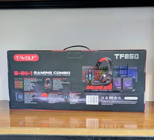 T Wolf 5 in 1 , Mouse, Keyboard, Mousepad, Headset , Speaker