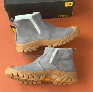 Men's CAT Leather Slip-on Ankle Boots