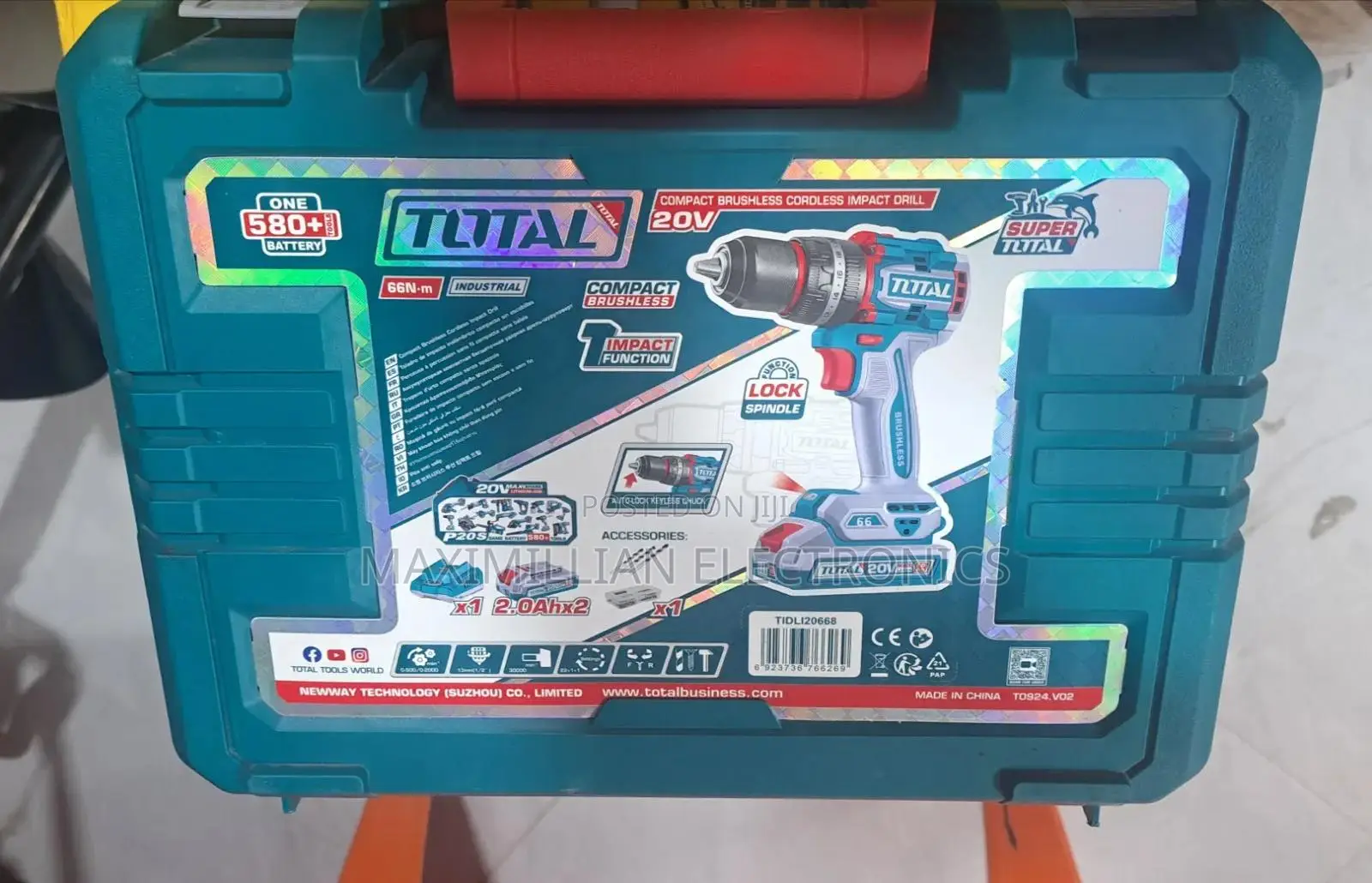 Total Cordless Impact Drill 66Nm Lithium-Ion 20V