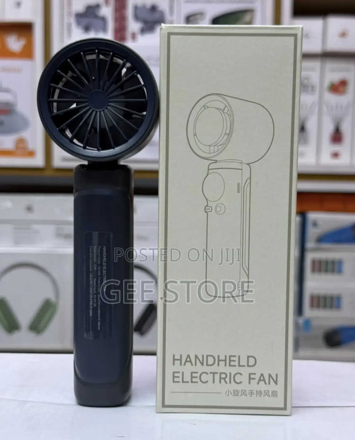 Dark Blue Portable Handheld Electric Fan