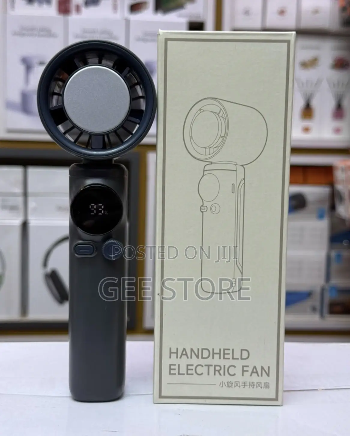 Dark Blue Portable Handheld Electric Fan