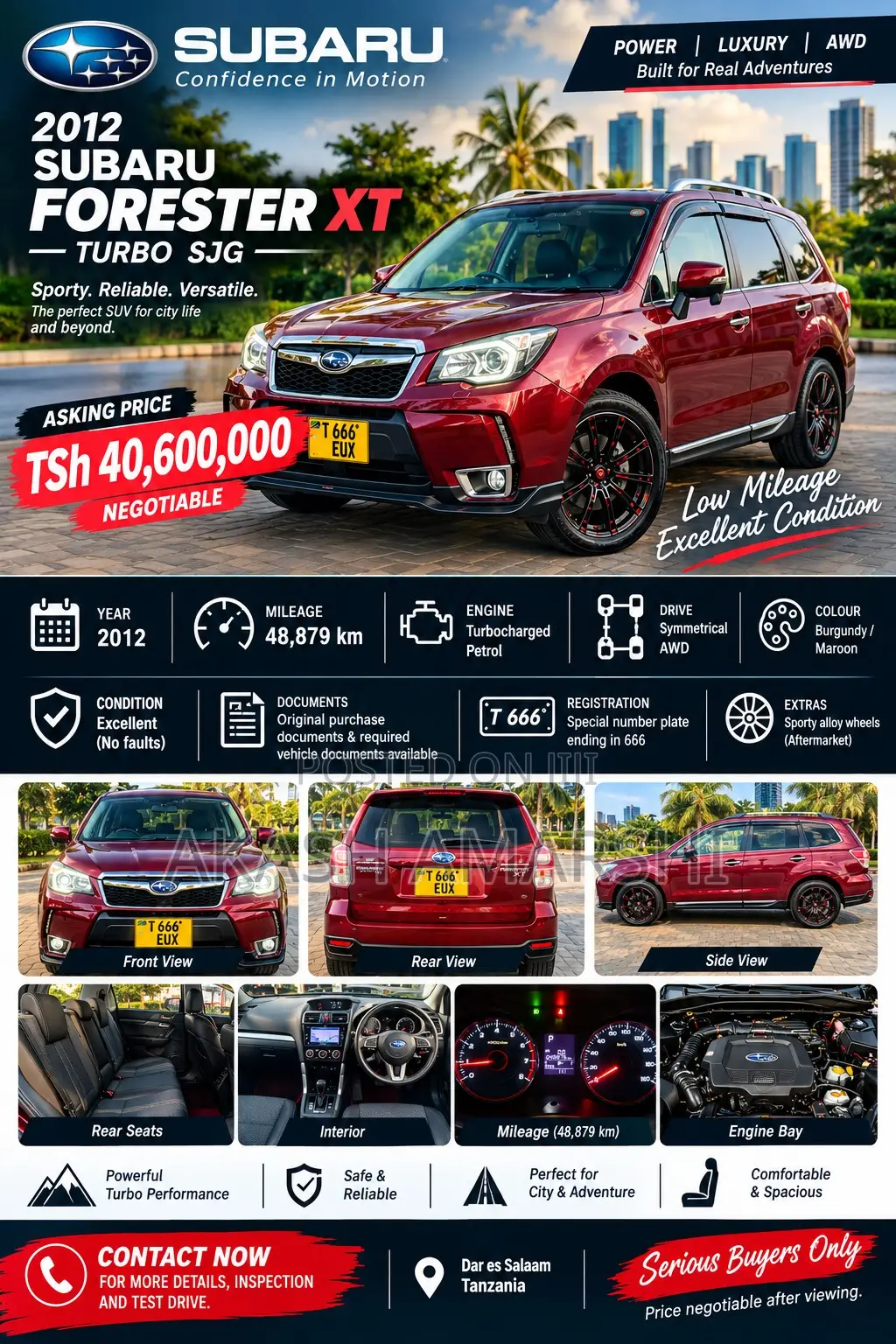 Subaru Forester 2012 Burgundy