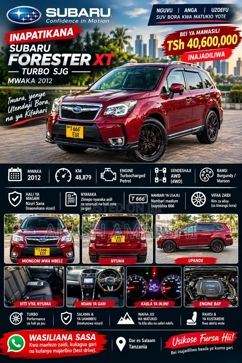 Subaru Forester 2012 Burgundy