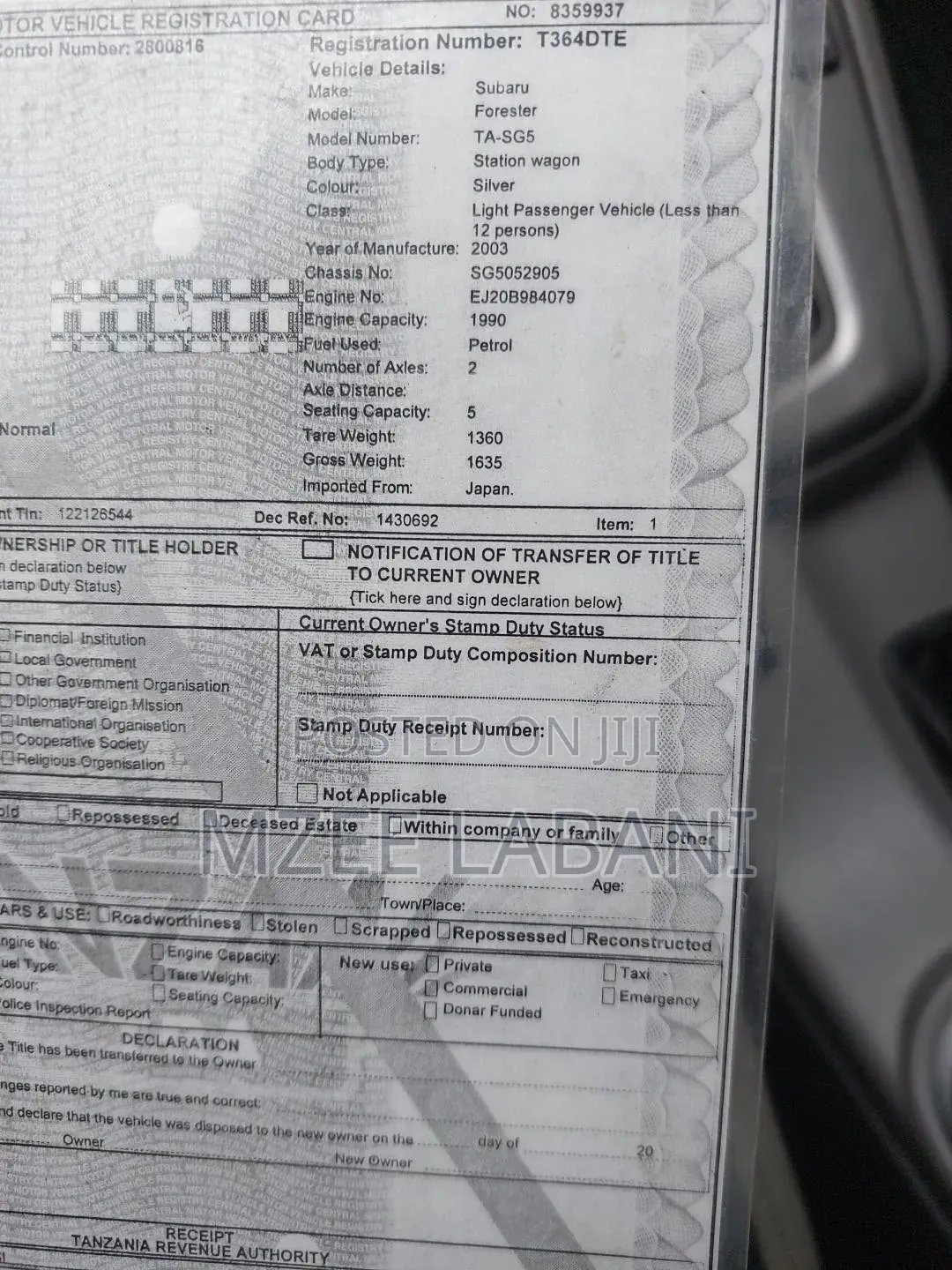 Subaru Forester 2003 Silver