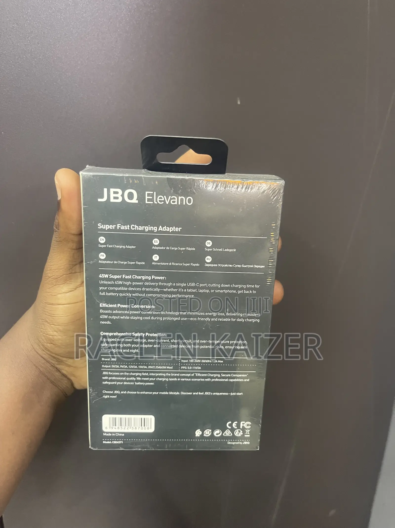 JBQ Super Fast Charging Adapter