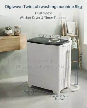 *DIGIWAVE Twin Tub WASHING MACHINE 9kg at 490,000*