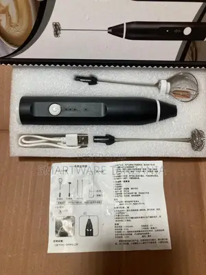 Electric Milk Frother With USB Charging, 1200mAh Battery, 2 Whisks