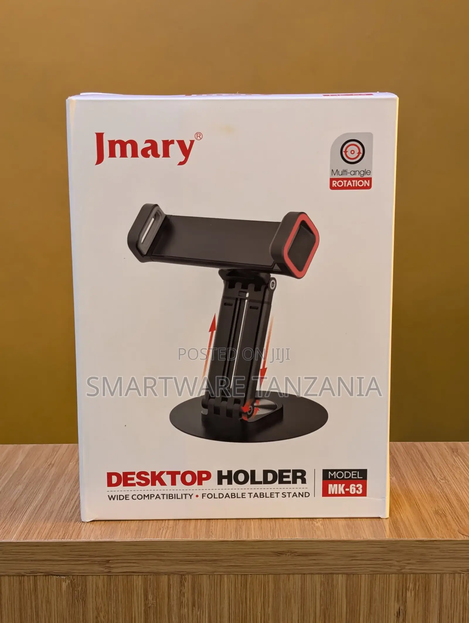 Jmary Desktop Holder, Adjustable Tablet Stand, Multi-Angle Rotation