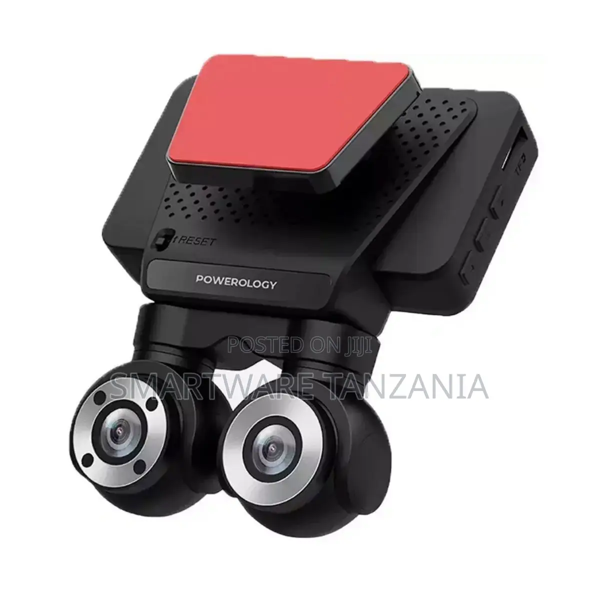 Powerology Dual Lens Dash Camera, 4K Front Recording, 3" Touch Display