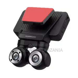 Powerology Dual Lens Dash Camera, 4K Front Recording, 3" Touch Display