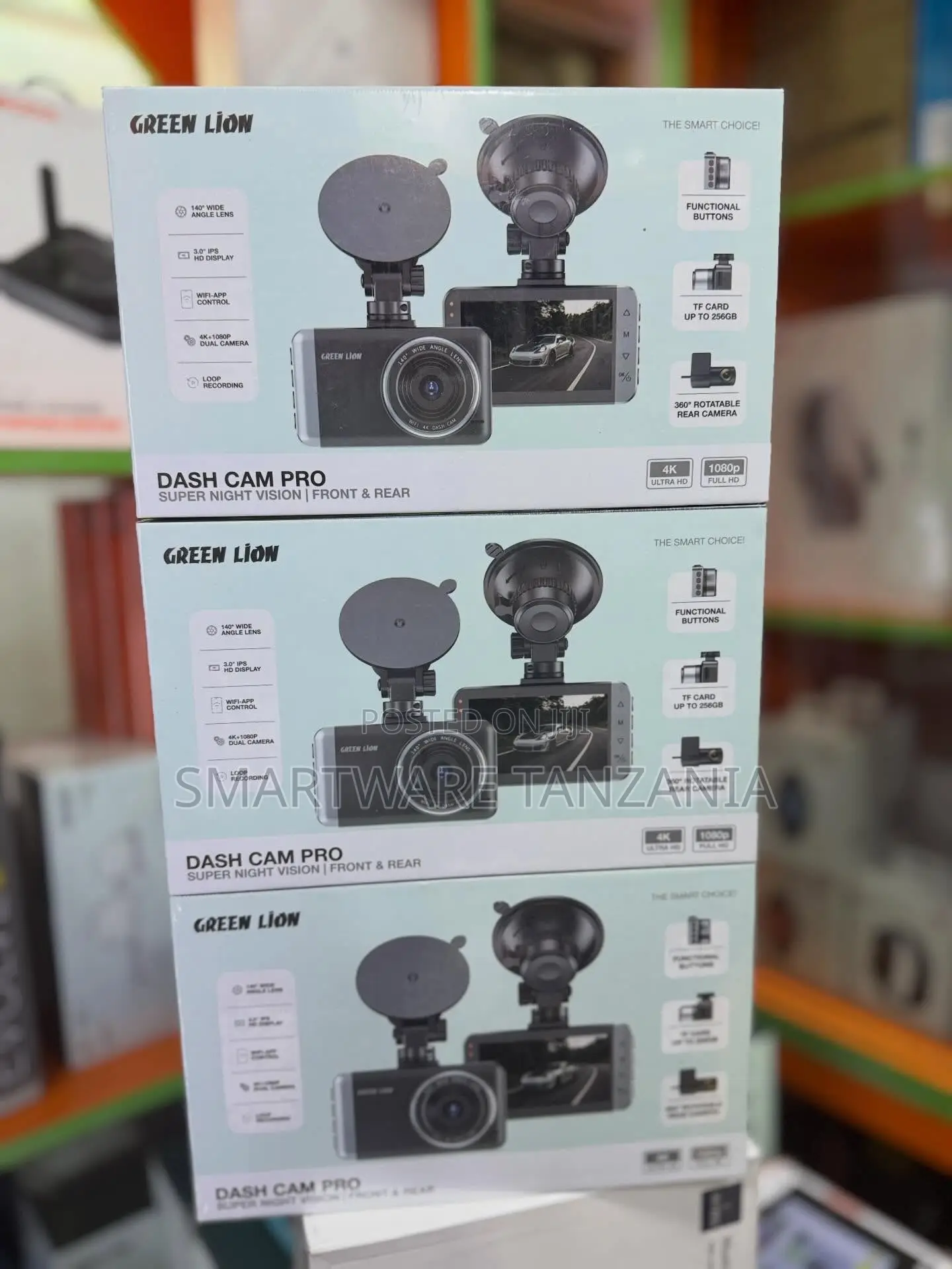 Green Lion Dash Cam Pro Front and Rear Camera 4K Ultra HD Night Vision