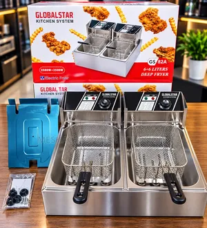 Global Star Double Deep Fryer. 6L+6L