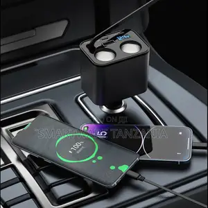 Green Lion 90W Car Charger With LED Display and Retractable Cable