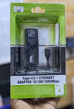 Type-C to Ethernet LAN Adapter (10/100/1000Mbps Gigabit)